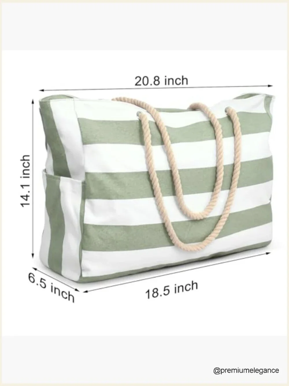Large Waterproof Beach Tote Bag with Zipper Sandproof Pool Bag Travel Tote